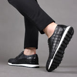 Edoardo — Sneaker Oxford aus bedrucktem Leder