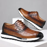 Edoardo — Sneaker Oxford aus bedrucktem Leder