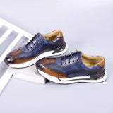 Lorenzo — Handgefertigte Leder-Sneaker mit Krokodildetails