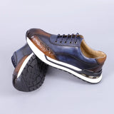 Lorenzo — Handgefertigte Leder-Sneaker mit Krokodildetails