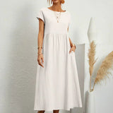 Gabrielle | Midi Kleid mit zeitloser Eleganz