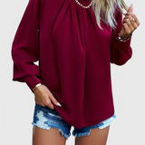 Dottie | Elegante Bluse mit langen Ärmeln und Spitzenkragen