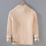 Anthony | Pullover mit halbem Reißverschluss und Twist-Muster
