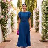 Seraphina | Elegantes Maxi-Kleid mit Drapiertem Bund