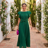 Seraphina | Elegantes Maxi-Kleid mit Drapiertem Bund