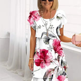 Éliane – Elegantes, fließendes Kleid mit Rüschen