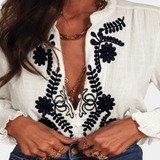 Sahara Petals | Stilvolle Bluse mit floralen Akzenten