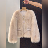 Aurora – Kurze Jacke aus synthetischem Pelz