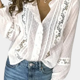 Flüstern der Weide | Zarte Bluse mit einzigartigem Design