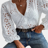Alba | Bluse mit Ojal-Details