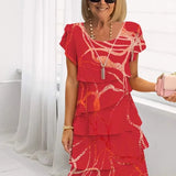 Geneviève – Elegantes, fließendes Kleid mit Volants