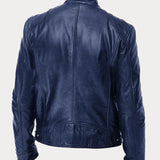 Enzo | Schwarze Lederjacke für Motorradfahrer - Klassischer Stil