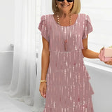 Isabelle – Elegantes fließendes Kleid mit Volants