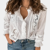 Flüstern der Weide | Zarte Bluse mit einzigartigem Design