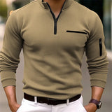 Xander | Casual Pullover mit halbem Reißverschluss für Herren