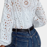 Alba | Bluse mit Ojal-Details