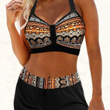 Bikini mit Hoher Taille Janette mit Rippstruktur