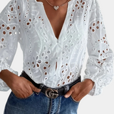 Alba | Bluse mit Ojal-Details