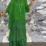 Lara | Elegantes Maxi-Fließkleid