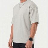 Carmine™ | Oversize T-Shirt Trevo - Hellgrau