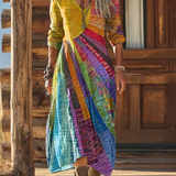 SOLAN | FLUIDES KLEID MIT MUSTER