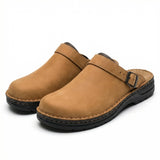 ROMANO | Handgefertigte Holzclogs aus natürlichem Leder