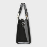 Olivia - Handtasche aus glänzendem Leder im Krokodil-Look