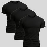 3er-Pack Schwarze T-Shirts Aleano - Essentials Set