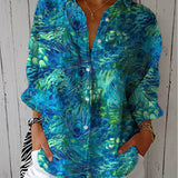 Lola | Bluse mit Pfauenmotiv