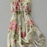 CARMELA | MIDI-KLEID MIT BLUMENMUSTER