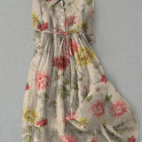 ESTELA | MIDI-KLEID MIT BLUMENMUSTER
