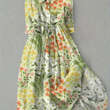 FLORA | MIDI-KLEID MIT BLUMENMUSTER