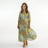 FLORA | MIDI-KLEID MIT BLUMENMUSTER