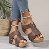 Gigi - Modische, bequeme Sandalen mit Keilabsatz