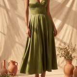 Liora | Elegantes Midi-Kleid ohne Träger