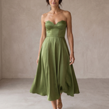 Liora | Elegantes Midi-Kleid ohne Träger