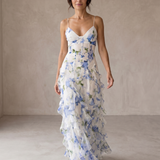 Uri | Midi-Kleid mit Blumenmuster und Rüschen