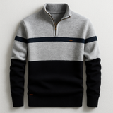 Lorenzo | Klassischer Pullover mit halbem Reißverschluss
