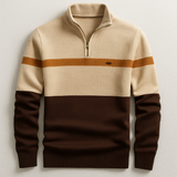 Lorenzo | Klassischer Pullover mit halbem Reißverschluss