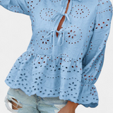 Kayden | Fließender Boho-Top mit Spitzenverzierungen