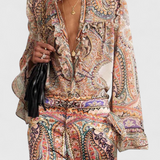 Maddalena | Komplett Finely mit Rüschenshirt und Vintage Paisley Druck