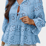 Kayden | Fließender Boho-Top mit Spitzenverzierungen