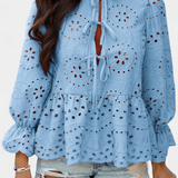 Kayden | Fließender Boho-Top mit Spitzenverzierungen
