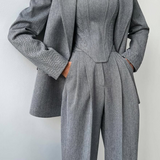 Irene | Dreiteiliges Set mit Doppelreiher-Blazer
