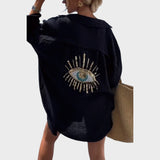 Selena | Bestickte Bluse mit funkelnden Akzenten