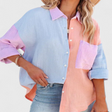 Juniper | Bluse mit Blockfarben-Buttons