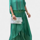 Flavia | Komplett-Set aus zwei Teilen mit weitem Top und asymmetrischem Rock